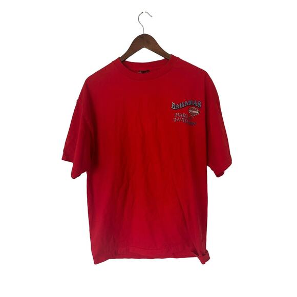VTG Harley Davidson Bahama red graphic t-shirt Large medium - Picture 2 of 2